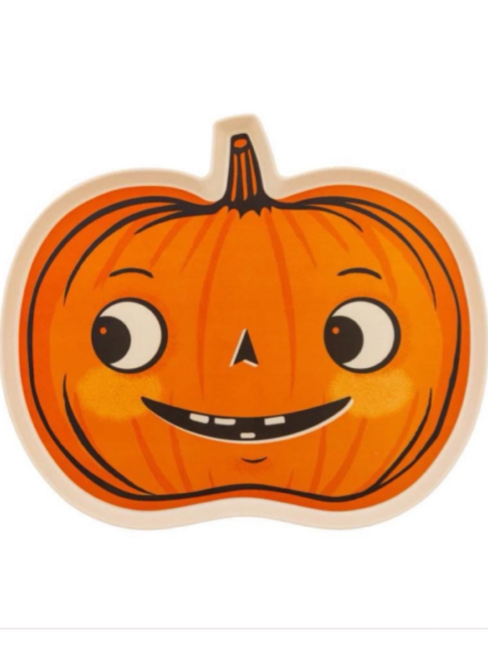 Last one*** My Minds Eye! Pumpkin face Halloween bamboo platter.